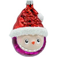 Bombka choinkowa: Labubu w czapce Mikołaja: fioletowe