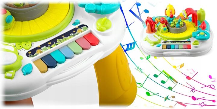 STOLIK EDUKACYJNY INTERAKTYWNY 2w1 TABLICA PANEL MUZYCZNY MUZYKA RICOKIDS zdjęcie 9