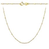 złoty delikatny naszyjnik - celebrytka z kosteczkami - 42cm