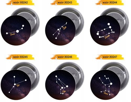 Przypinki buttony ZNAKI ZOODIAKU BYK na Arena.pl