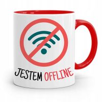 Kubek Czerwony Informatyka Programisty Offline Z Nadrukiem Ze Zdjęciem