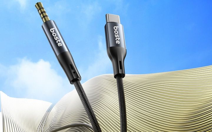 BOSTE KABEL ADAPTER PRZEJŚCIÓWKA AUDIO USB-C DO MINI JACK 3.5MM AUX 1M zdjęcie 7