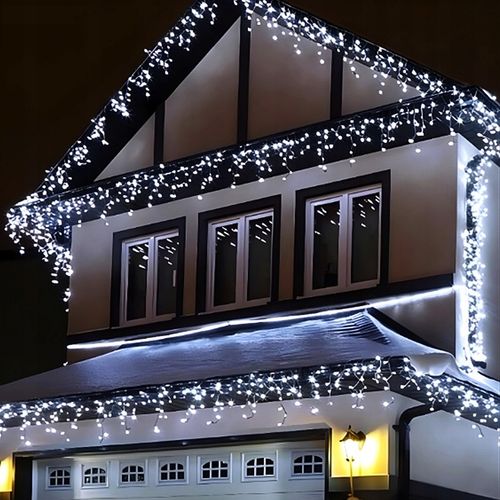 LAMPKI SOPLE 500 LED KURTYNA 13,2M ZEWNĘTRZNE WEWNĘTRZNE zimny biały na Arena.pl