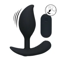 levelz analy remote - silikonowy korek analny z pilotem, czarny