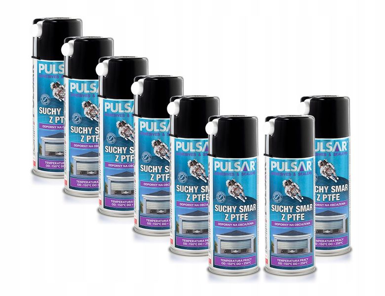 PULSAR SUCHY SMAR TEFLONOWY DO BRAM PTFE 400 ml x8 zdjęcie 1