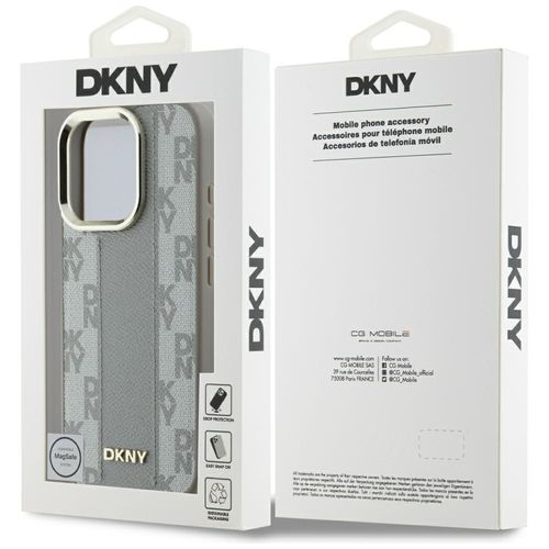 etui dkny checkered pattern magsafe do   iphone 16 pro max beżowy na Arena.pl