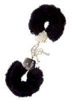kajdanki-metal handcuff with plush black