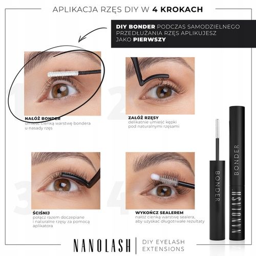 Transparentny bonder do rzęs do samodzielnej aplikacji Nanolash 5ml na Arena.pl