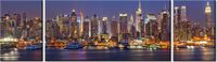 90CM 80 OBRAZ 3 ELEM MANHATTAN AT NIGHT ŚCIENNY