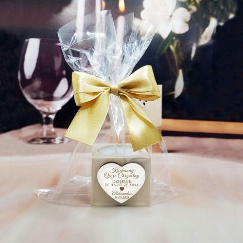 Podziękowanie dla Rodziców Chrzestnych na Komunię Chrzest świecznik na Arena.pl