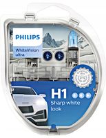 Komplet (2 szt) żarówek H1 12V 55W PHILIPS WhiteVision ultra ŻARÓWKI MOCNE