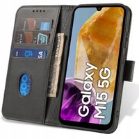 Etui do Samsung Galaxy M15 5G Skórzane Portfel SKIN CASE + SZKŁO SZYBKA