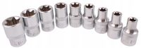 Nasadki TORX 1/2" zawieszka torxy E10 - E24 6-kątne 38 mm Honiton 9 el.