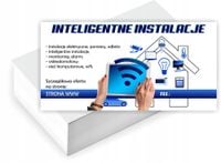 Wizytówki firmowe GOTOWY PROJEKT GRATIS 200 sztuk INTELIGENTNE INSTALACJE