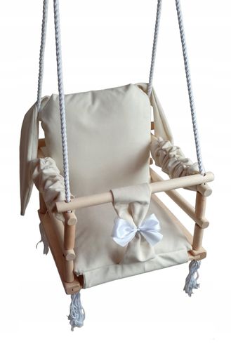 Huśtawka 3w1 dzieci BEŻOWA dom ogród prezent pokój na Arena.pl