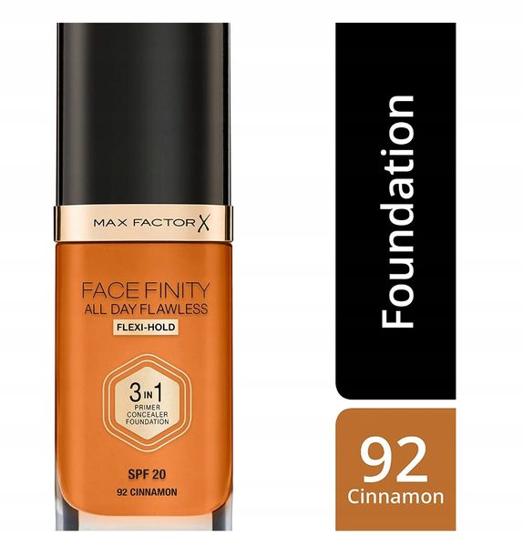 Max Factor Podkład Facefinity 3 W 1 - 92 Cinnamon, 30 Ml zdjęcie 2
