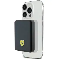 Powerbank Ferrari Metal Logo MagSafe 15W 5000mAh - czarny