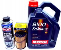 2X FILTR OLEJU PŁUKANKA 5L OLEJ MOTUL 5W30 AUDI SEAT SKODA VW 1.6 2.0 TDI