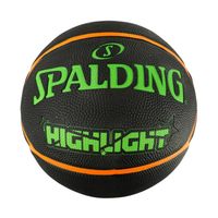 Piłka do koszykówki Spalding Highlight czarno-zielono-pomarańczowa 84354Z — Rozmiar: 7