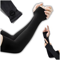 RĘKAWY CHŁODZĄCE NA RĘCE PARA RĘKAWÓW NA UPAŁY UNIWERSALNE 2 SZTUKI CZARNE