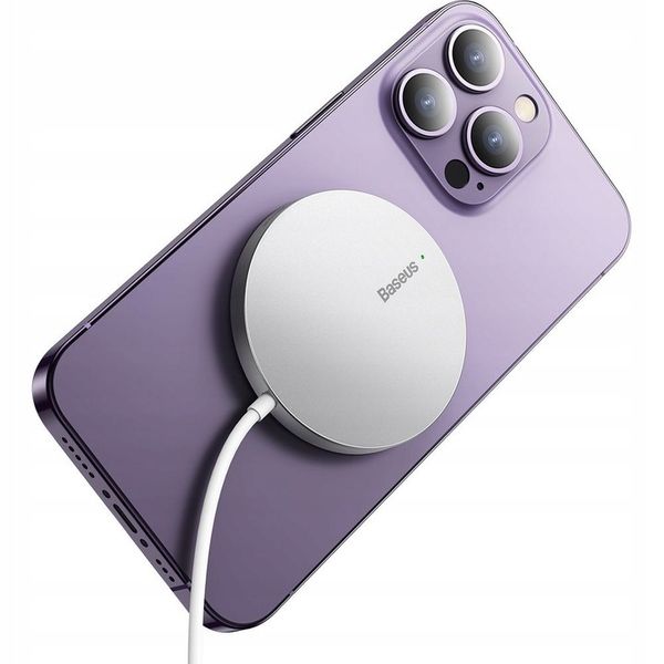 Baseus ładowarka indukcyjna Simple Mini 3 15W MagSafe iphone kabel USB-C zdjęcie 1