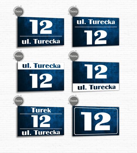 Tabliczka adresowa Numer domu Tablica adres posesji Metal ALUMINIUM 20x15 na Arena.pl