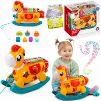 INTERAKTYWNY KONIK SORTER KLOCKI KSZTAŁTY CYMBAŁKI ŚWIATŁO + DŹWIĘK 8W1