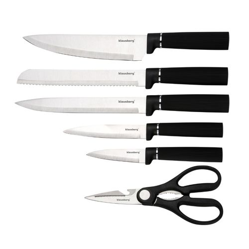 zestaw noży w stojaku z deską i chwytem na ręcznik klausberg kb-7977 na Arena.pl