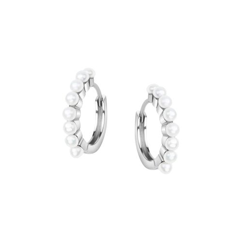 Srebrne kolczyki Staviori z perłami na Arena.pl