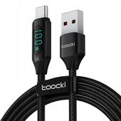 TOOCKI KABEL USB-A DO USB-C 100W PD 6A QC LCD 2 M do HUAWEI XIAOMI SAMSUNG