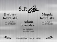 TABLICZKA NAGROBNA NAGROBKOWA grawer nierdzewna