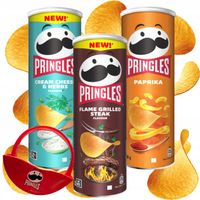 Zestaw Chipsy ziemniaczane Pringles Różne smaki mix 3x165g +