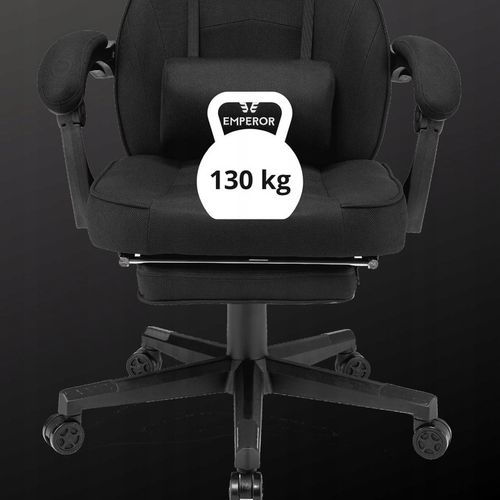 Fotel gamingowy biurowy krzesło gracza Emperor czarnyTkanina na Arena.pl