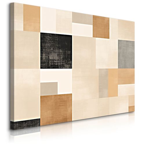 Obraz Canvas Abstrakcja Wzór Geometryczny Styl Boho Kwadraty 40cm x 30cm na Arena.pl