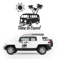 NAKLEJKA NA SAMOCHÓD TERENOWY wodoodporna lato palmy KAMPER auto 50 cm