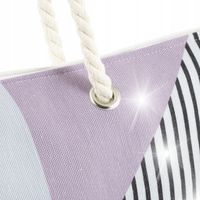 Torba Plażowa materiałowa marynarska lekka duża A4 shopper canvas Bellugio