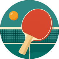 Opłatek na tort Ping Pong Tenis Stołowy Rakietki