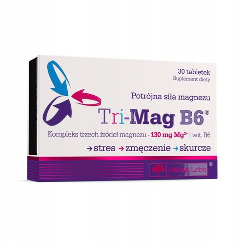 OLIMP TRI-Mag B6 3x30 tabl MAGNEZ WITAMINY I MINERAŁY WITAMINA B6 na Arena.pl