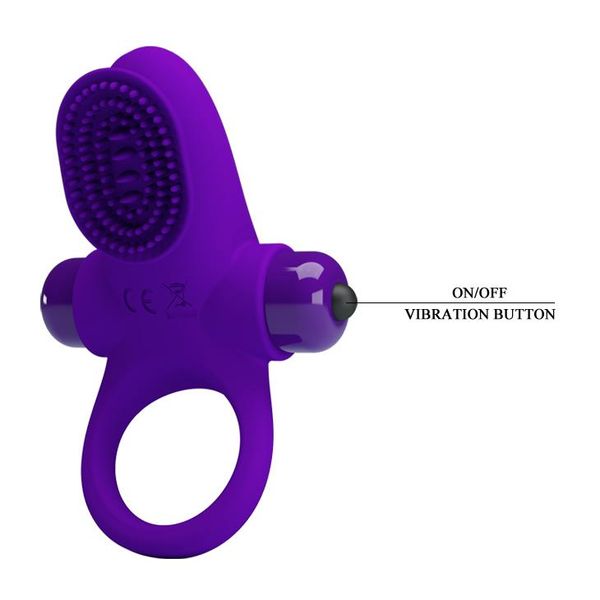 PRETTY LOVE - VIBRANT PENIS RING II Purple zdjęcie 6