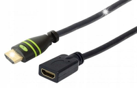 Przedłużacz HDMI Techly HDMI-HDMI M/F Ethernet 3D 4K, 1,8m, czarny