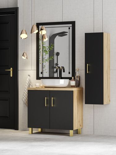 ZESTAW MEBLI ŁAZIENKOWYCH 80 szafka umywalka słupek w. (W5) + BLANCO na Arena.pl