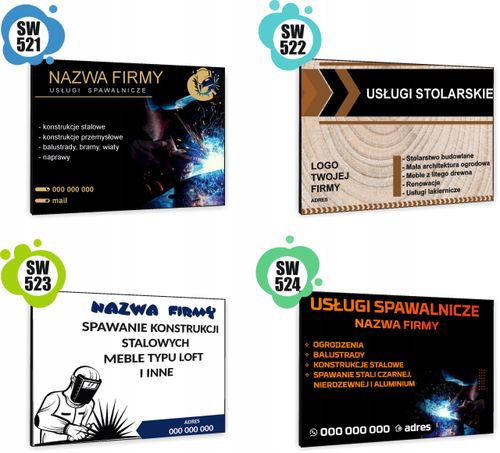 TABLICZKA REKLAMOWA szyld z dibondu nadruk 40x30 cm WYKOŃCZENIA WNĘTRZ na Arena.pl