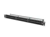 Patch panel Lanberg PPU6-1048-B 48 port 1U kat. 6 czarny