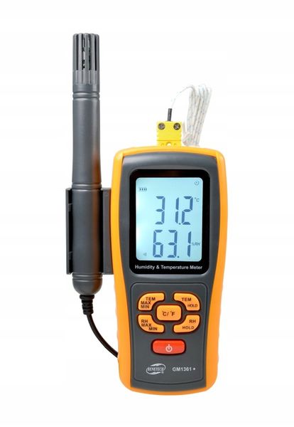 HIGROMETR WILGOTNOŚCIOMIERZ MIERNIK WILGOTNOŚCI TEMPERATUR POWIETRZA BT LCD zdjęcie 13