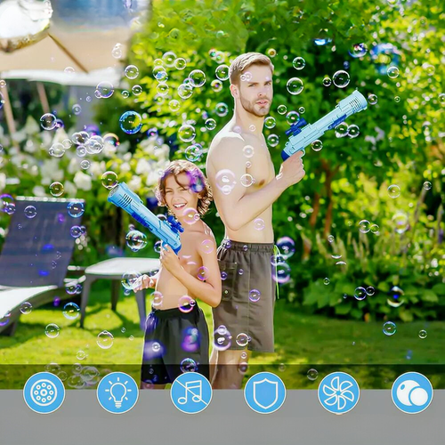 Automatyczny pistolet do robienia baniek mydlanych maszynka zestaw 2 x płyn na Arena.pl