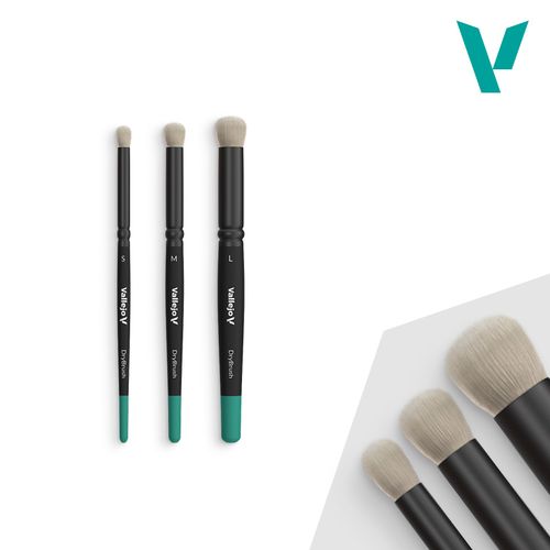 Vallejo: B07990 - Dry Brush Set - Natural (S, M, L) na Arena.pl
