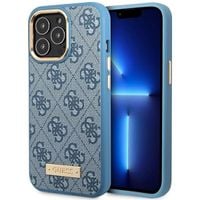 Guess GUHMP14LU4GPRB iPhone 14 Pro 6.1" niebieski/blue hard case 4G Logo