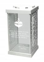 biały ZNICZ GRAWER KAPLICZKA personalizowany napis dedykacja DLA MĘŻA