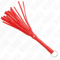 kink mini bat red 28 cm - kompaktowy bat skorzany, czerwony
