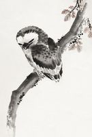 Plakat 61x90,5cm Japanese Owl, Hokusai Japoński Vintage do Salonu